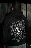 "MESSY WORKBENCH" HOODIE BLK